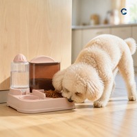 Distributeur automatique de nourriture et d'eau 2 en 1 pour chats et chiens, station d'alimentation intelligente à double bol avec contrôle des portions temporisé