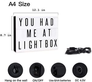 Bán buôn <span class=keywords><strong>A4</strong></span> Kích thước điện ảnh lightbox Battery Powered Cinema hộp Đèn - Product Image 2