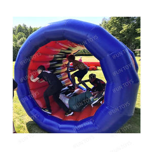Jeux de construction d'équipe drôle roue de roulement de marche gonflable sur le sol roue de rouleau d'eau en verre jouets gonflables de roue de Hamster - Product Image 1
