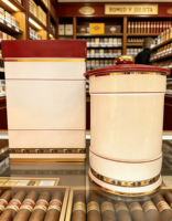 Envío Rápido, Humidor de Cigarros Moderno de Cerámica Cubana y Acero Inoxidable, Tubo de Gran Capacidad para 20 Cigarros, Caja de Regalo para Viaje, Logotipo Personalizado