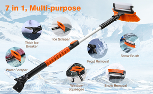 Strumento di rimozione della neve con raschietto per ghiaccio staccabile per il parabrezza dell'auto facile da montare robusto spazzolino da neve - Product Image 6