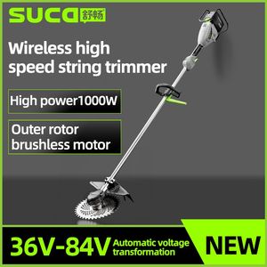 Tondeuse à gazon électrique légère SUCA SC-6201 1200W sans fil, <span class=keywords><strong>débroussailleuse</strong></span> électrique, coupe-herbe à <span class=keywords><strong>batterie</strong></span> <span class=keywords><strong>40V</strong></span> - Product Image 2