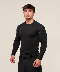 Maglietta a Compressione a Maniche Lunghe ad Asciugatura Rapida, T-shirt Elastica Traspirante Stampata da Uomo per Fitness e Allenamento - Product Image 3