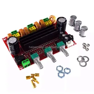 HAISEN 100W Amplifier Board TPA3116D2 2.1 Channel Digital Subwoofer Power 12V-24V Audio Subwoofer Module Tpa3116 Xh-M139