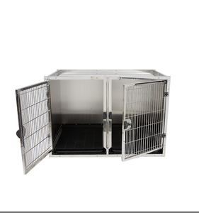 YM-KA505 L Cage pour animaux <span class=keywords><strong>de</strong></span> compagnie en acier inoxydable 304 avec <span class=keywords><strong>porte</strong></span> en acier inoxydable 201, séparateur réglable, serrure silencieuse, design classique et moderne - Product Image 2