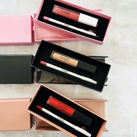 Boîte d'Emballage Personnalisée pour Coffret Brillant à Lèvres et Crayon à Lèvres, Kit de Rouge à Lèvres et Crayons à Lèvres Roses Sous Marque Privée, Duo Lèvres Complet