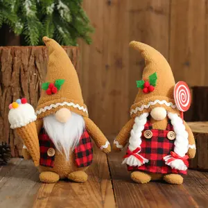 2024 High Quality Plush Christmas Decorations Long Legs Faceless Doll Rudolph Old Man Pendant Gift Window Ornaments