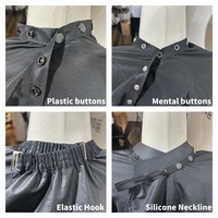Nouvelle Arrivée Tablier de Barbier Noir en Polyester Pongee Imperméable avec Logo Personnalisé pour Teinture et Coiffure, Cape de Salon de Coiffure
