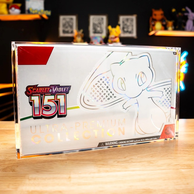 Pokemon UV Resistant Acrylic PTCG Display Rack ETB Booster UPC Booster Bundle Case with Magnetic Lid Acrylic Protector Case