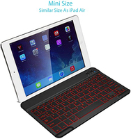 Keyboard portabel lampu latar warna-warni Mini, nirkabel untuk ipad harga grosir