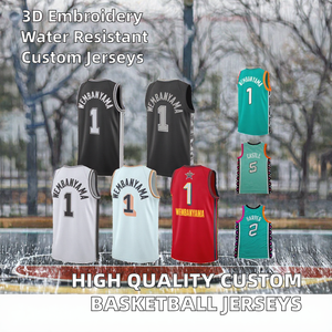 Maillots de basket-ball de haute qualité en gros # 1 Wembanyama # 2 maillots personnalisés brodés HARPER 100% polyester antibactérien - Product Image 2