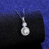 CZCITY 925 Sterling Silver Dainty Charm VVS Bijoux Collier Pour Dame Moissanite Diamant Pendentif