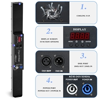 Barra de Luz LED RGBW de 120W 5x12W, 42 Canales DMX, Control de Píxeles, Efecto Estroboscópico Lineal para DJ, Discoteca, KTV