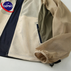 QZFSO Custom Streetwear <b>Lightweight</b> Mesh Zip up Windbreaker Breathable Quick-dry Polyester Sun Protection <b>Jacket</b> With Hood - Product Image 3