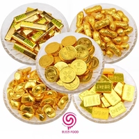 Snack chinois en gros direct d'usine OEM pièces d'or min et forme de pastèque boule de chocolat bonbons forme de vin et football