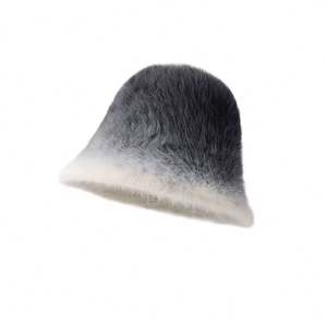 Nouveau Chapeau Bob Femme en Fausse Fourrure de Lapin Personnalisé, Tendance Automne Hiver, à Bord Moelleux et Doux, Chaud pour le Froid - Product Image 4