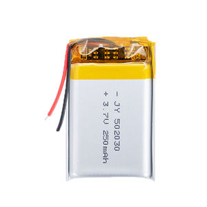 맞춤형 충전식 3.7V <span class=keywords><strong>502030</strong></span> 리튬 폴리머 <span class=keywords><strong>250mAh</strong></span> 리포 폴리머 배터리 암벽 등반 장비 리튬 이온 배터리 - Product Image 1