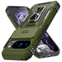 Coque de téléphone portable DEERLAMN motif animal pour Google Pixel 10/10 Pro avec cache-caméra coulissant, protection d'écran et béquille rotative