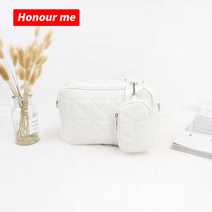 2024 HONOUR ME dames mode PU sac à bandoulière avec petite pochette en cuir bandoulière sac de messager en gros motif de pierre - Product Image 5