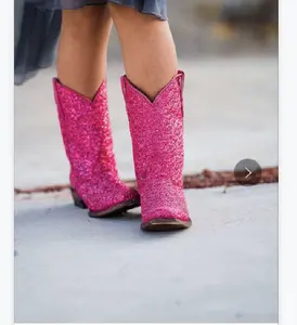 Дизайнерские ковбойские детские ботинки на заказ, детские ботинки для девочек, обувь из натуральной кожи, легкие зимние ботинки из искусственной кожи, детская обувь для мальчиков и девочек