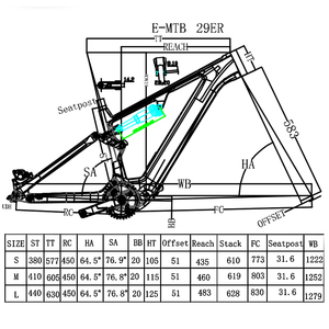 כוח גבוה מתלה מלא סיבי פחמן סיב הרים מסגרת 700c סיב פחמן מלא 27.5 "29 mtb מסגרת אופניים חשמלית - Product Image 4