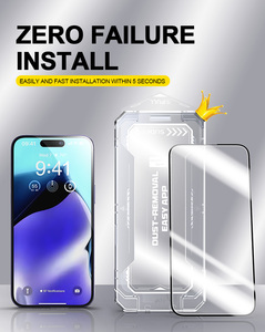 Cristal Templado de Alto Aluminosilicato de Doble Refuerzo para iPhone 17 Pro Max 16 15 con Alineación Automática, Soporte Antipolvo y Antiestático - Product Image 3