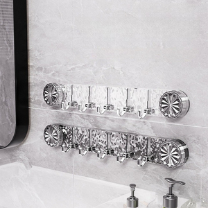 Can Rotate Glacier Patterned Suction Cups Hanging Clothes <b>Hooks</b> Behind Doors Bathroom <b>Kitchen</b> Storage Towels Clothes <b>Hook</b> New - Product Image 3