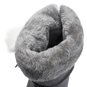 Bán Sỉ Bốt Đế Ngoài Tpr Trên Da Lộn Dày Giày Nữ Bốt Cổ Chân Nữ Lót Lông Giả Ấm Áp Cho Nữ - Product Image 4