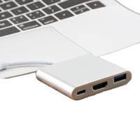 Nouvel adaptateur de concentrateur haute vitesse 3-en-1 de type C USB 3.0 compatible avec les tablettes de bureau téléphones mobiles ordinateur portable