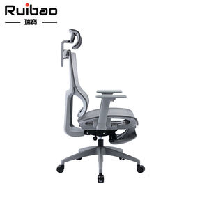 Silla ergonómica de oficina con reposapiés, cómoda y transpirable, espalda ajustable - Product Image 4