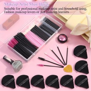 Kit de 308 applicateurs de maquillage jetables : tampons triangulaires, brosses à mascara et pinceaux <span class=keywords><strong>lèvres</strong></span>/eye-liner <span class=keywords><strong>pour</strong></span> maquilleurs professionnels et usage des cils - Product Image 2