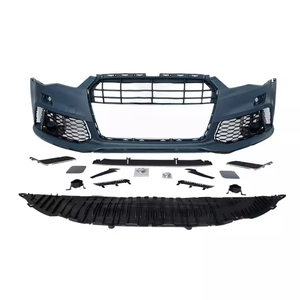 Car 2016 -2018 RS6 Style Kits de carrosserie de pare-chocs avant avec calandre noire pour Audi A6 S6 C7.5 2016 2017 2018 - Product Image 3