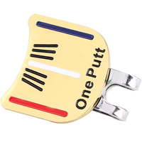 Marqueur de balle de golf en métal One Putt avec clip magnétique pour chapeau – Outil durable d'alignement et de visée pour l'entraînement au golf