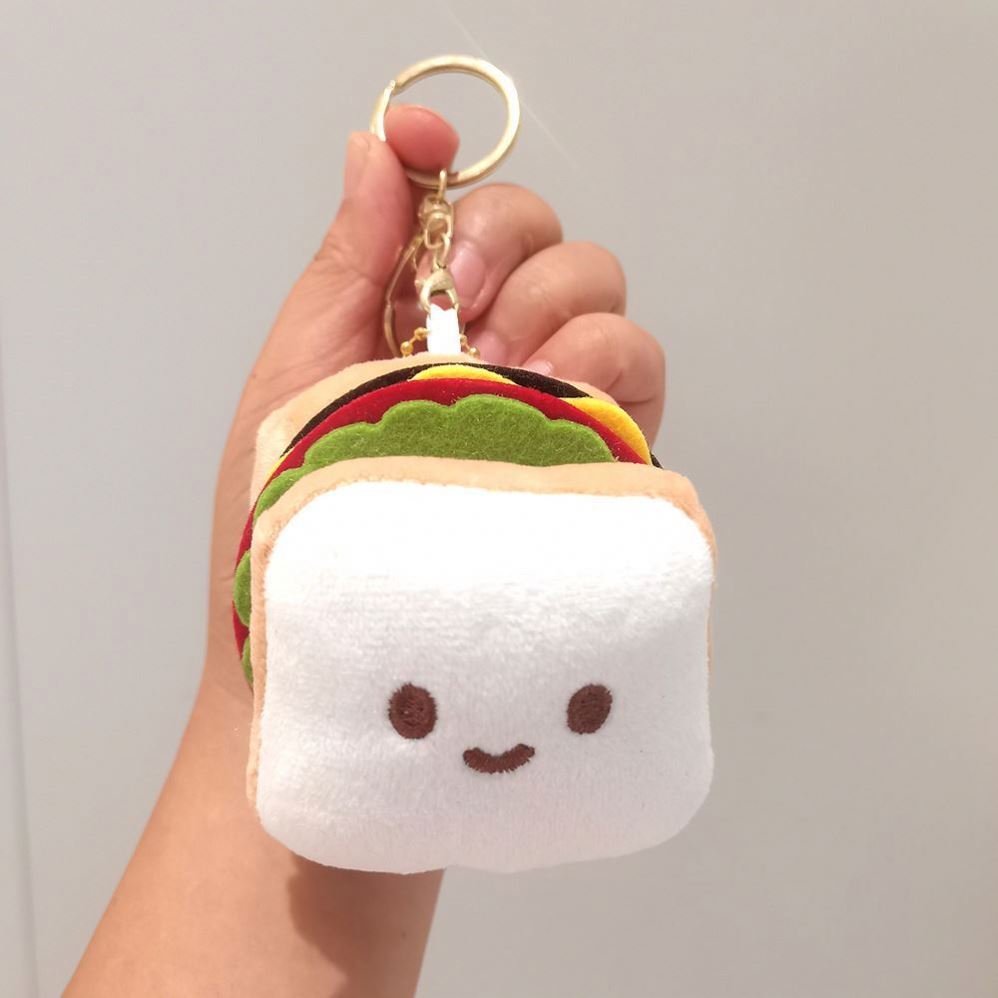 かわいいミニハンバーガーぬいぐるみシミュレーションフードぬいぐるみ 