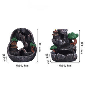 Artesanía <span class=keywords><strong>de</strong></span> Resina Feng Shui, Incensario <span class=keywords><strong>de</strong></span> Montaña con Cascada, Quemador <span class=keywords><strong>de</strong></span> Incienso <span class=keywords><strong>de</strong></span> Flujo Inverso para Yoga, Meditación y Decoración Zen - Product Image 6