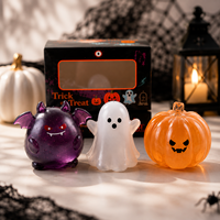 Jouet anti-stress souple et sensoriel à presser en forme de fantôme, citrouille et démon d'Halloween, en maltose, ensemble cadeau pour enfants et adultes