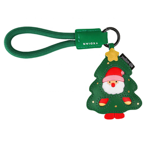 Porte-clés pendentif en cuir PU durable et écologique, motif Père Noël et rennes, style Y2K, série Noël, idéal pour sacs - Product Image 5
