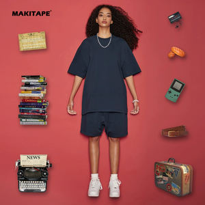 T-shirt en coton lourd 305G pour homme, printemps-été 2025, tendance, décontracté, manches courtes, couleur unie, coupe ample pour adolescents - Product Image 1