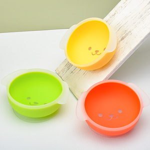 Bol d'aspiration Babi sans Bpa, fond collant antidérapant, ensemble pour l'alimentation des enfants, vaisselle en silicone pour enfants, assiettes en silicone pour bébés - Product Image 4