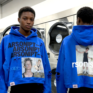 Felpa con Cappuccio Oversize Personalizzata di Alta Qualità, Effetto Sbiadito e Lavaggio Acido, Stampa DTG, Fodera in Raso, Taglio Crop - Product Image 6