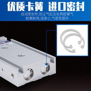 ตัวลูกสูบแบบอลูมิเนียมนิวเมติก20กระบอก Tr10เพลาคู่ NGS - Product Image 4