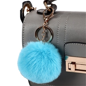 Lilangda Wholesale Colorful <b>Pom</b> Keychain Puff Ball Faux Fur Key Ring - Product Image 5