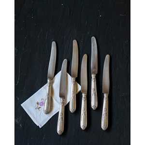 Ensemble de six couteaux à dîner en alliage d'argent de style français avec un élégant motif d'aigle - Product Image 5