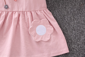 Produits les plus vendus Robe sans manches en coton pour fille avec broderie florale pour anniversaire Achats en ligne - Product Image 5