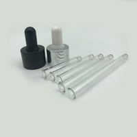 Haute qualité 18/410 20/410 coloré en aluminium verre compte-gouttes ampoule en caoutchouc or argent noir bouchon compte-gouttes avec pipette en verre