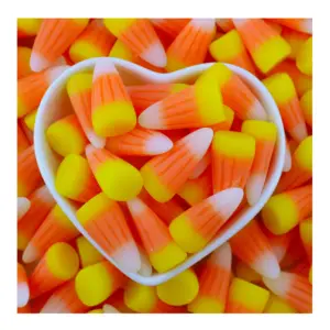 100 Stks/zak Halloween Hars Candy Corn Hars Charms Cabochon Voor Slijm Filler Kid Diy Mobiele Telefoon