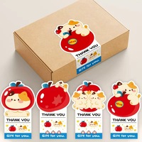 Rouleau d'autocollants d'impression numérique fournis directement par l'usine, autocollants mignons pour emballages cadeaux, autocollants de dessins animés, autocollants pour sceller les boîtes cadeaux