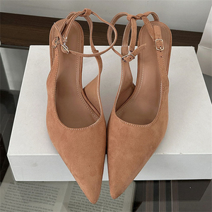 Sandales à talons hauts européennes et américaines, imprimé léopard, élégantes, nouvelle mode, pour femmes, avec talon compensé rehaussant la taille - Product Image 2