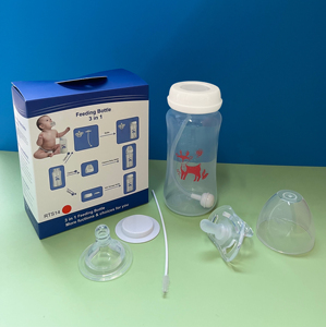 Bouteille d'alimentation pour bébé à large ouverture sans BPA 3 en <span class=keywords><strong>1</strong></span> avec tétine en silicone, <span class=keywords><strong>biberon</strong></span> pour nourrissons nouveau-nés, prix direct d'usine en gros - Product Image 6