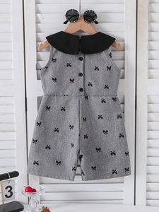 Nuova <span class=keywords><strong>Tuta</strong></span> Estiva Primaverile per Bambine Stile Scolastico con Stampa a Fiocco, Abbigliamento per Ragazze 2-7 Anni - Product Image 2